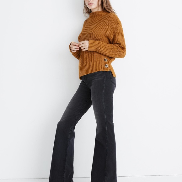 Mockneck Side-Button Pullover Sweater - Picture 4 of 8